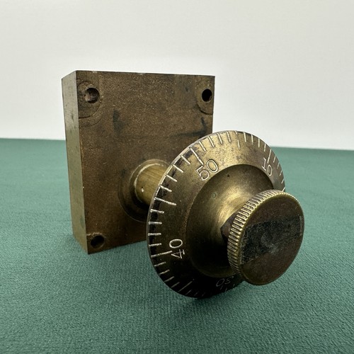 Vintage brass combination safe - vintage,